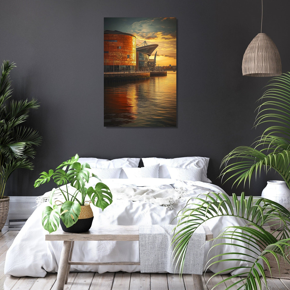 Cardiff Twilight Canvas