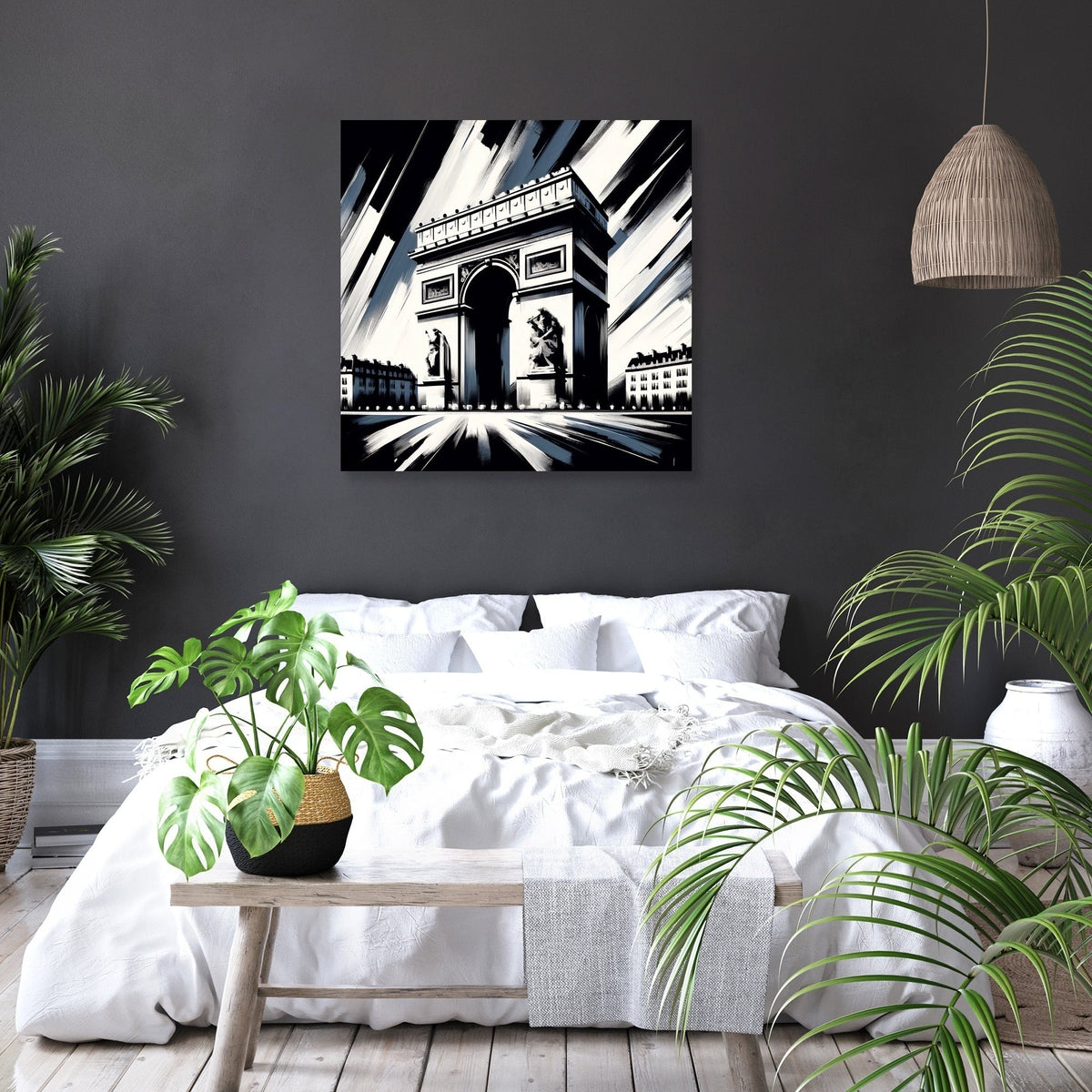 Arc de Triomphe in Contrast Paris Canvas