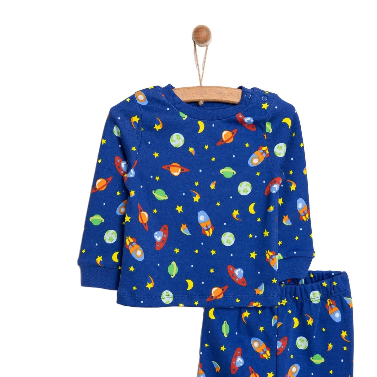 HelloBaby Space Motif Long Sleeve Baby Pyjama Set (6 Months to 4 Years)