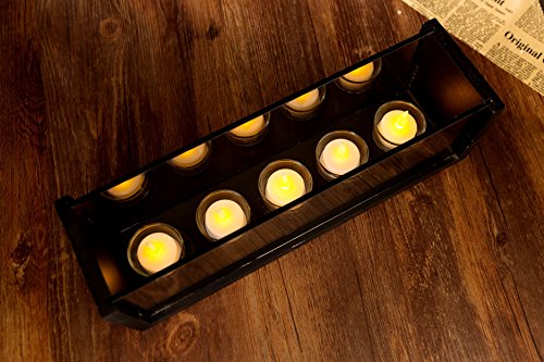 Framed Brown Glass set 3 and set 5 Tea Light Candle Holder Gift Present (Set 5)