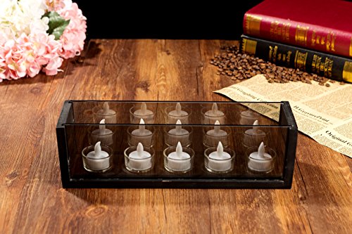 Framed Brown Glass set 3 and set 5 Tea Light Candle Holder Gift Present (Set 5)