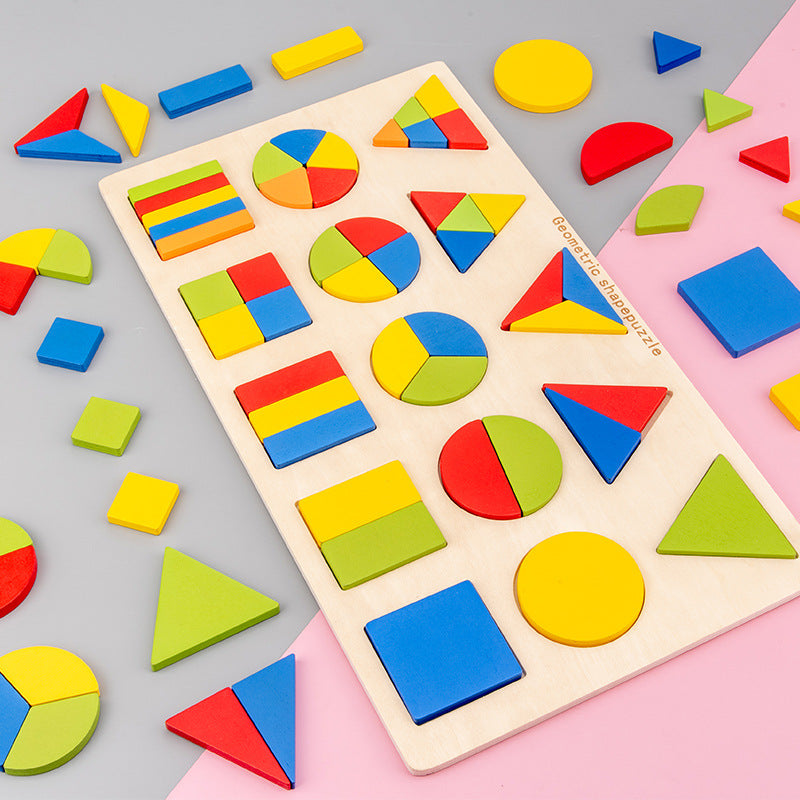 Jigsaw Geometry Montessori Early Education Puzzle Board