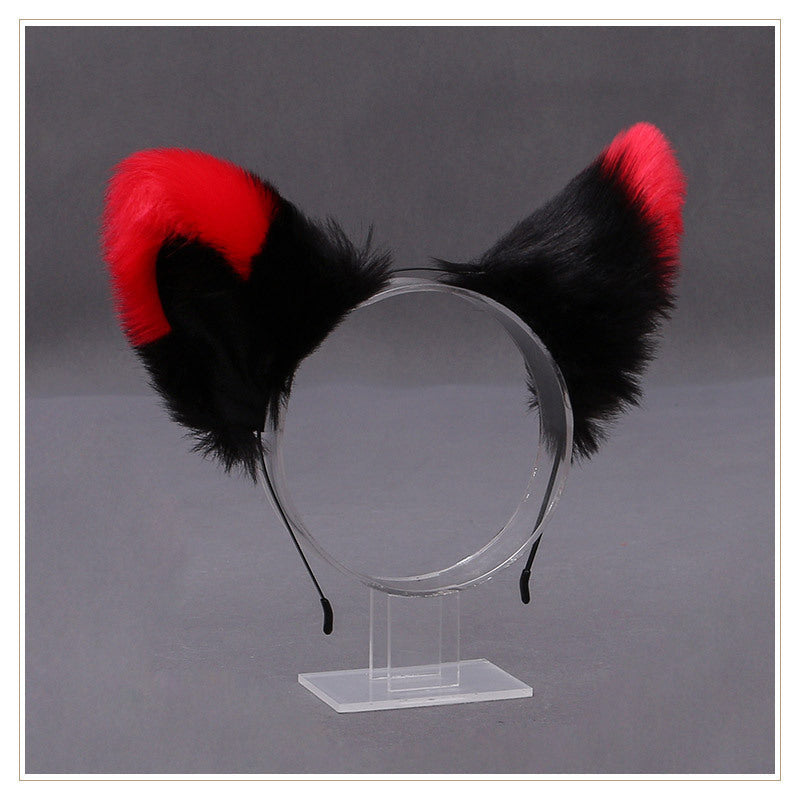 Handmade Plush Fox Ears Hair Clip - Japanese Lolita Style
