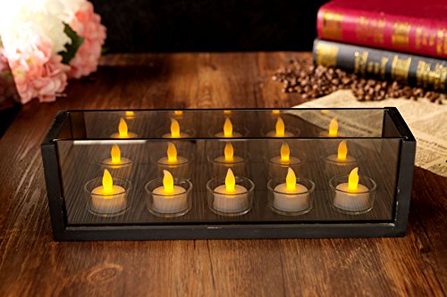 Framed Brown Glass set 3 and set 5 Tea Light Candle Holder Gift Present (Set 5)