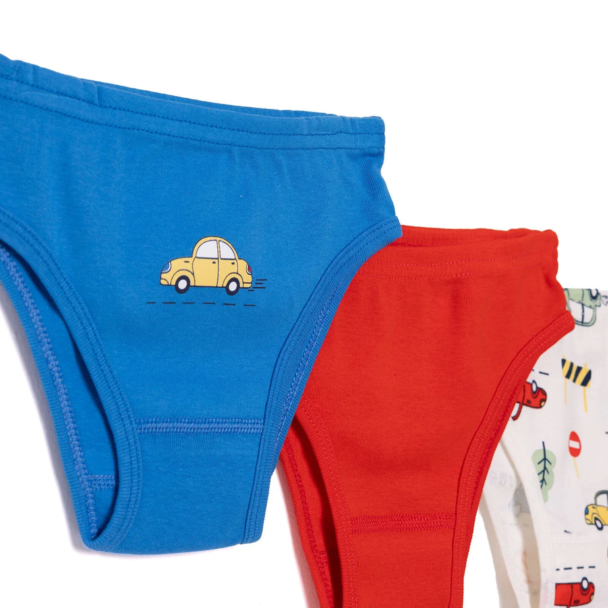 HelloBaby 3 Pack Car Print Ribbed Baby Briefs (2 Years to 5 Years)