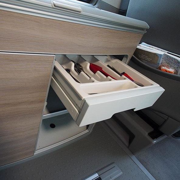 For VW Crafter / MAN TGE Camper Cutlery Tray – Van-X Campervan Kitchen Organiser