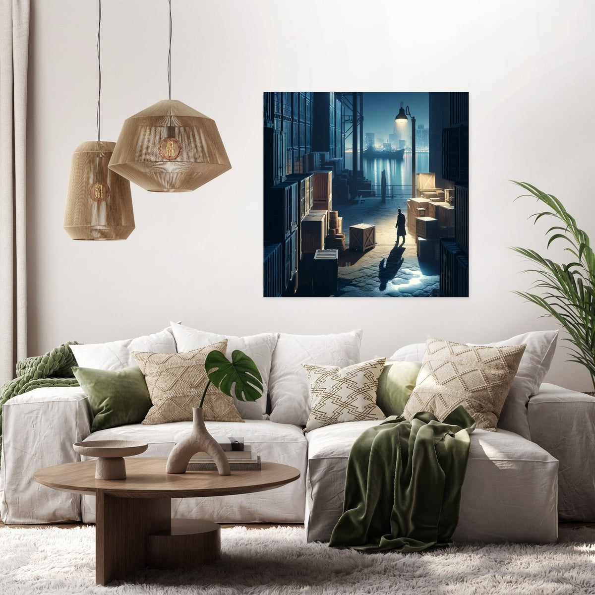 Docks at Midnight Canvas