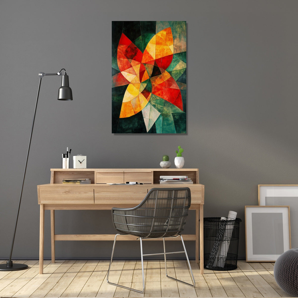 Geometric Flora Canvas