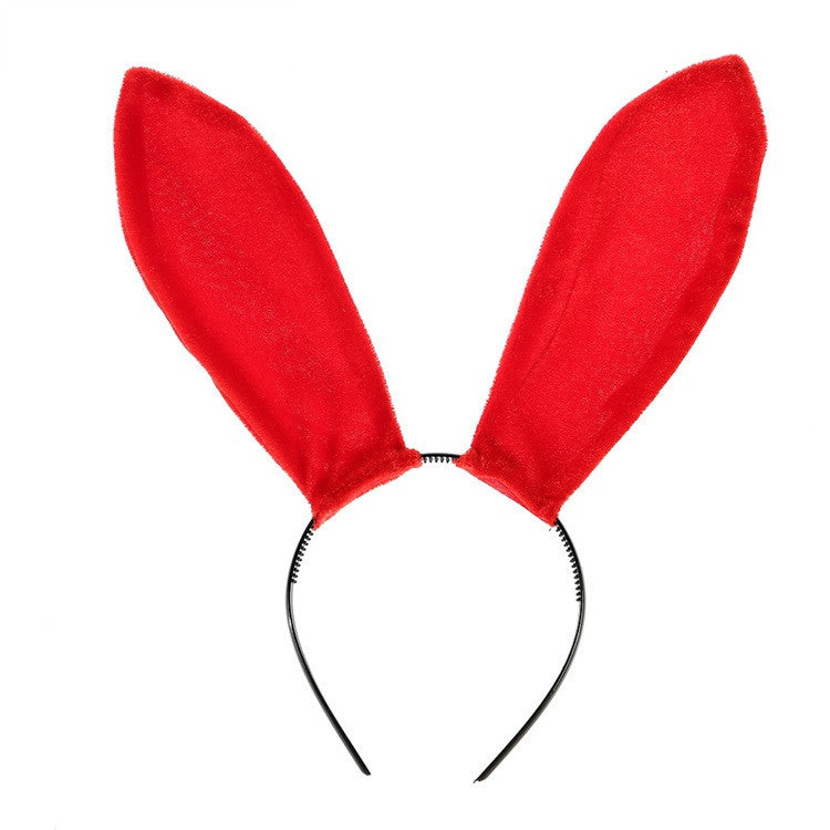 Velvet Rabbit Ears Headband - Christmas and Halloween Hair Accessory