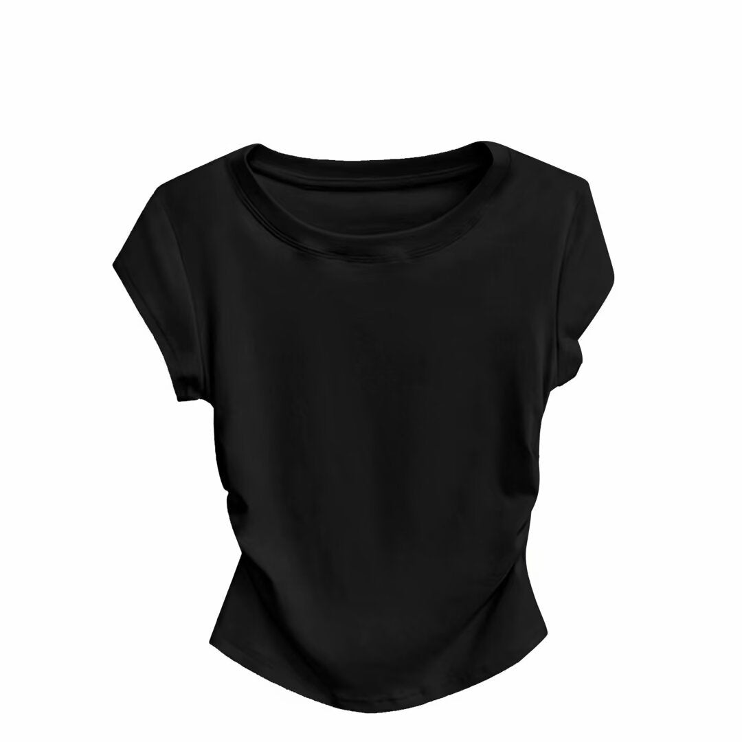 Short Short Sleeve T-shirt Summer Design Slim Fit Slimming