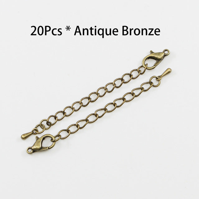 Extended extended tail chain lobster clasp connector