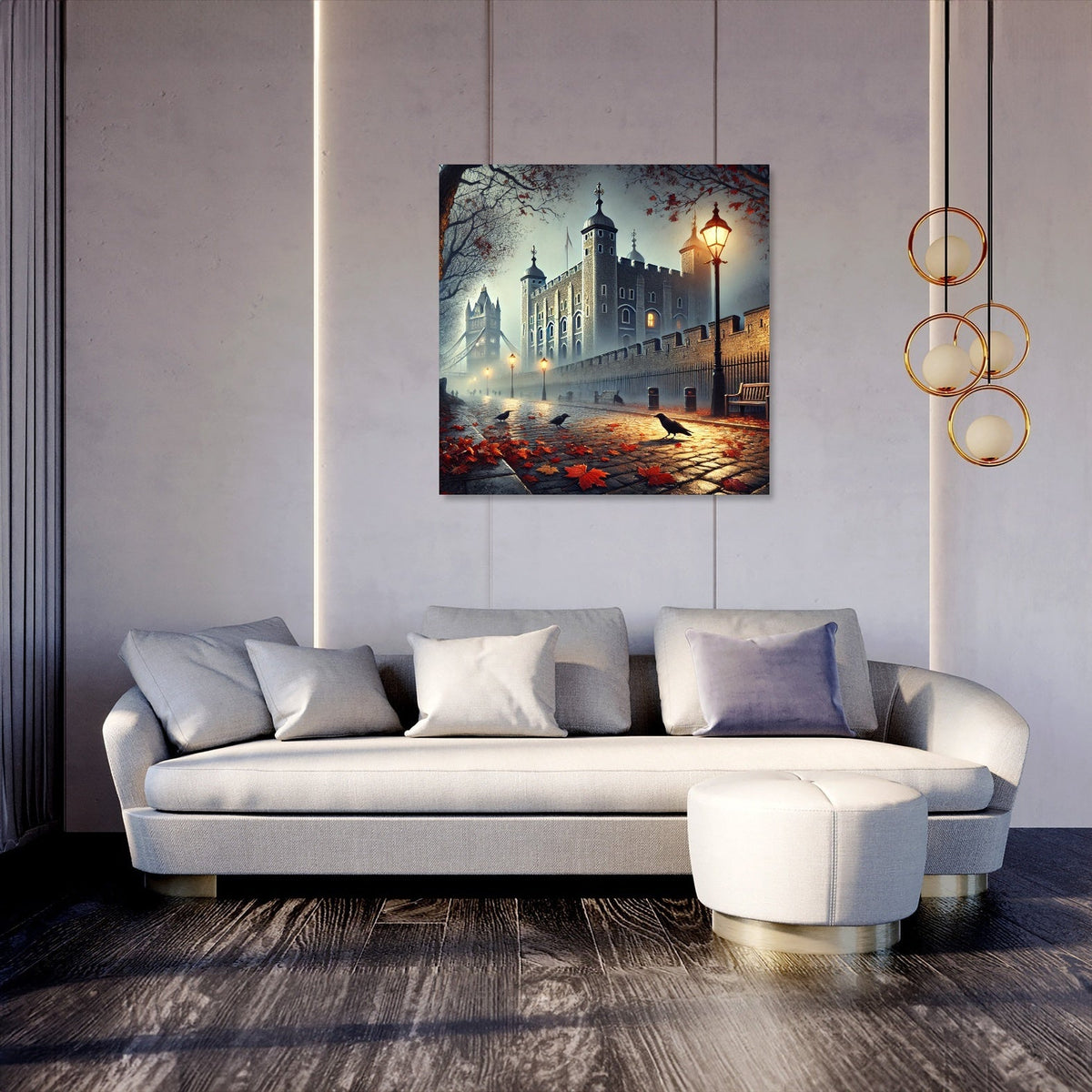 Foggy Tower London Canvas