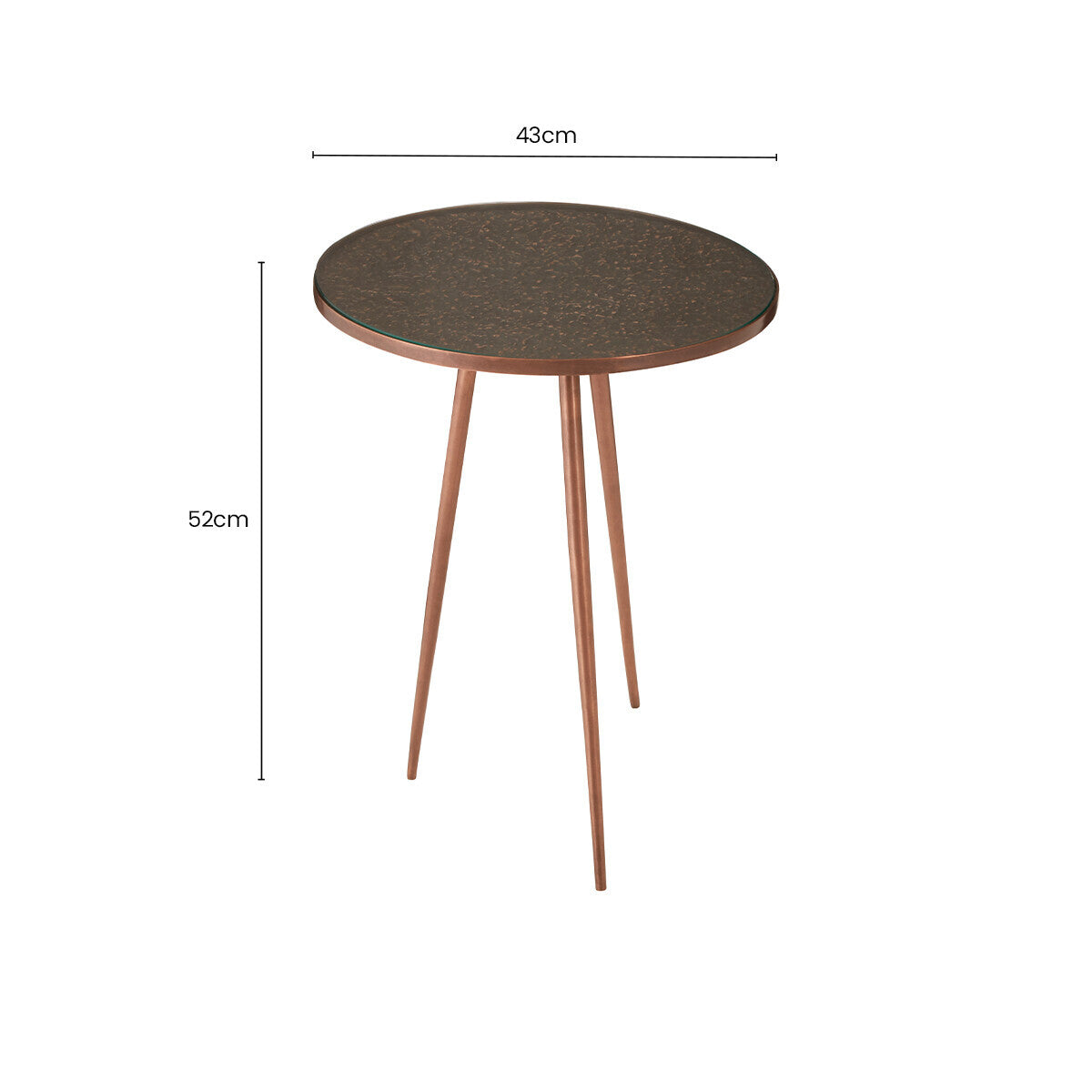 Akola Copper Finish Side Table