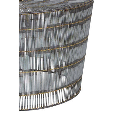 Templar Silver Finish Wire Frame Large Side Table