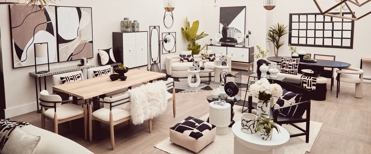 Natural and Black Rectangular Cushion | Bosie Ozella