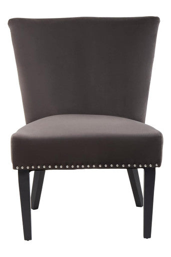 Kensington Townhouse Mink Velvet Wing Back Dining Chair
