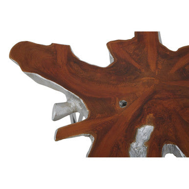 Surak Silver Teak Wood Live Edge Coffee Table