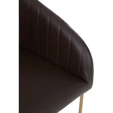 Delta Brown Leather Effect Dining Chair
