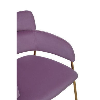 Tamzin Pink Velvet Dining Chair with Gold Finish Frame
