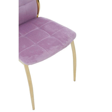 Tamzin Pink Velvet High Back Dining Chair
