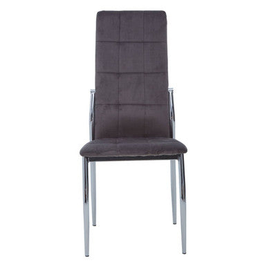 Tamzin Grey Velvet High Back Dining Chair