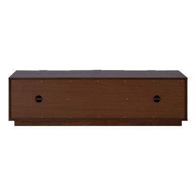 Kempton Grey Shagreen Effect and Walnut Veneer Media Unit