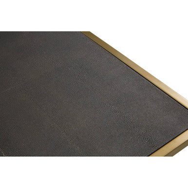 Kempton Grey Shagreen Effect and Gold Finish Coffee Table