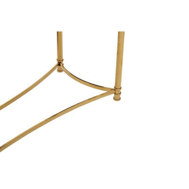 Ackley Black Glass and Gold Finish Console Table