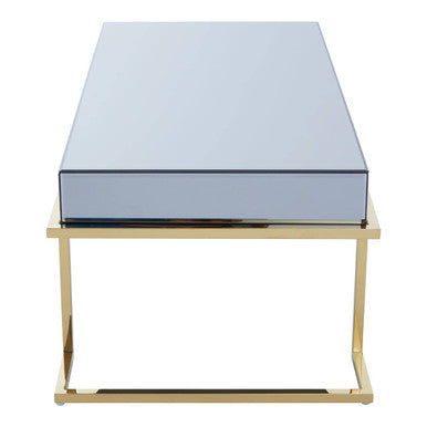 Kaso Grey Mirrored and Gold Finish Coffee Table