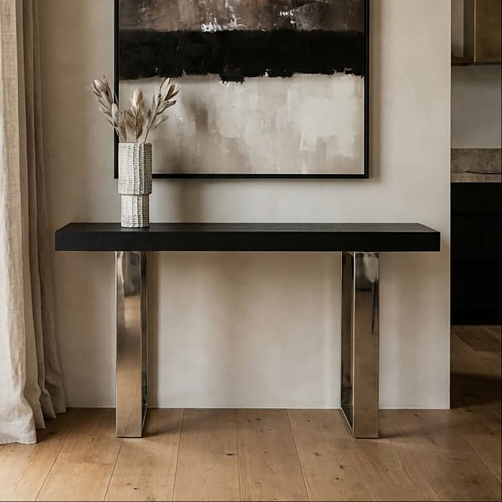 Ulmus Black Elm Wood Console Table
