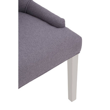 Richmond Grey Fabric Button Tufted Dining Chair