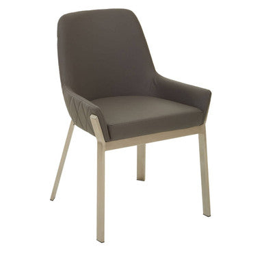 Gilden Grey Leather Effect Dining Chair