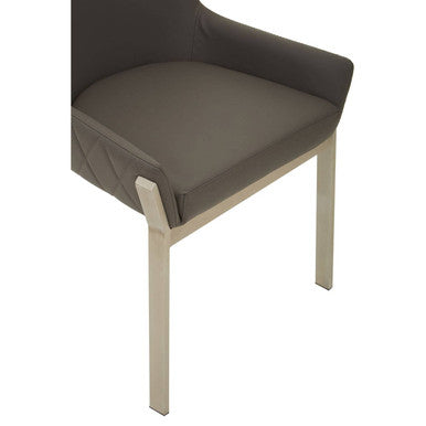 Gilden Grey Leather Effect Dining Chair