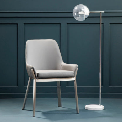 Gilden Grey Leather Effect Dining Chair