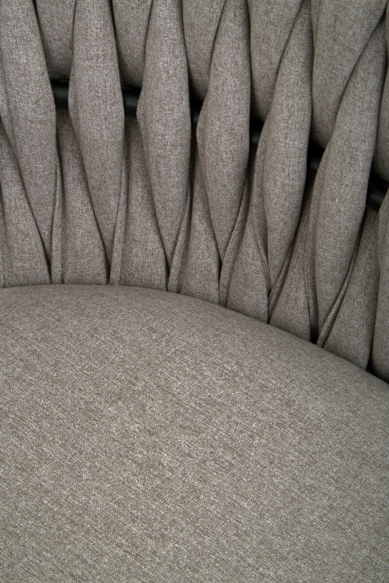 Gilden Grey Woven Back Curved Dining Chair