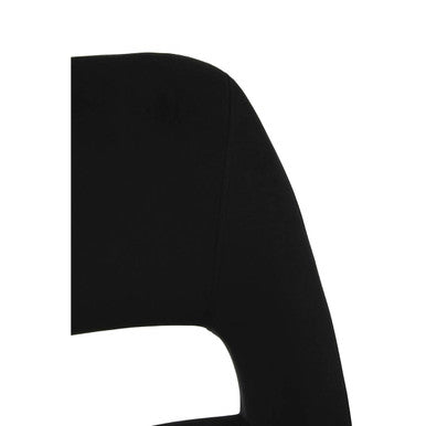 Warren Black Velvet Dining Chair with Silver Finish Tips