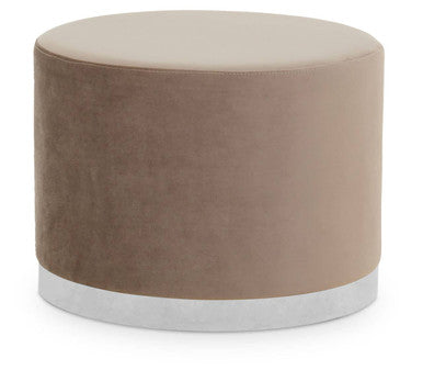 Hagen Mink Velvet Round Stool