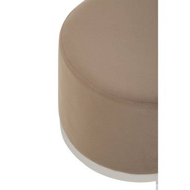 Hagen Mink Velvet Round Stool