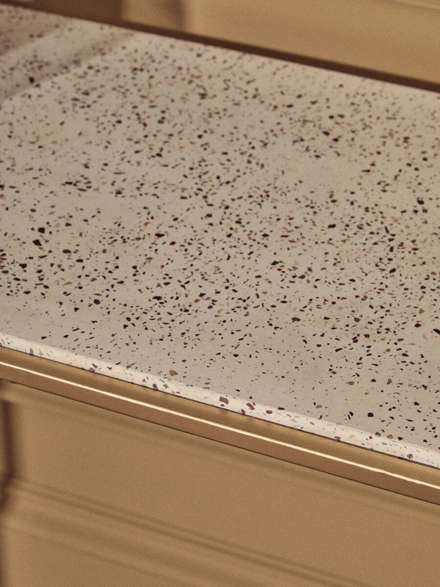 Templar White Marble and Gold Finish Console Table