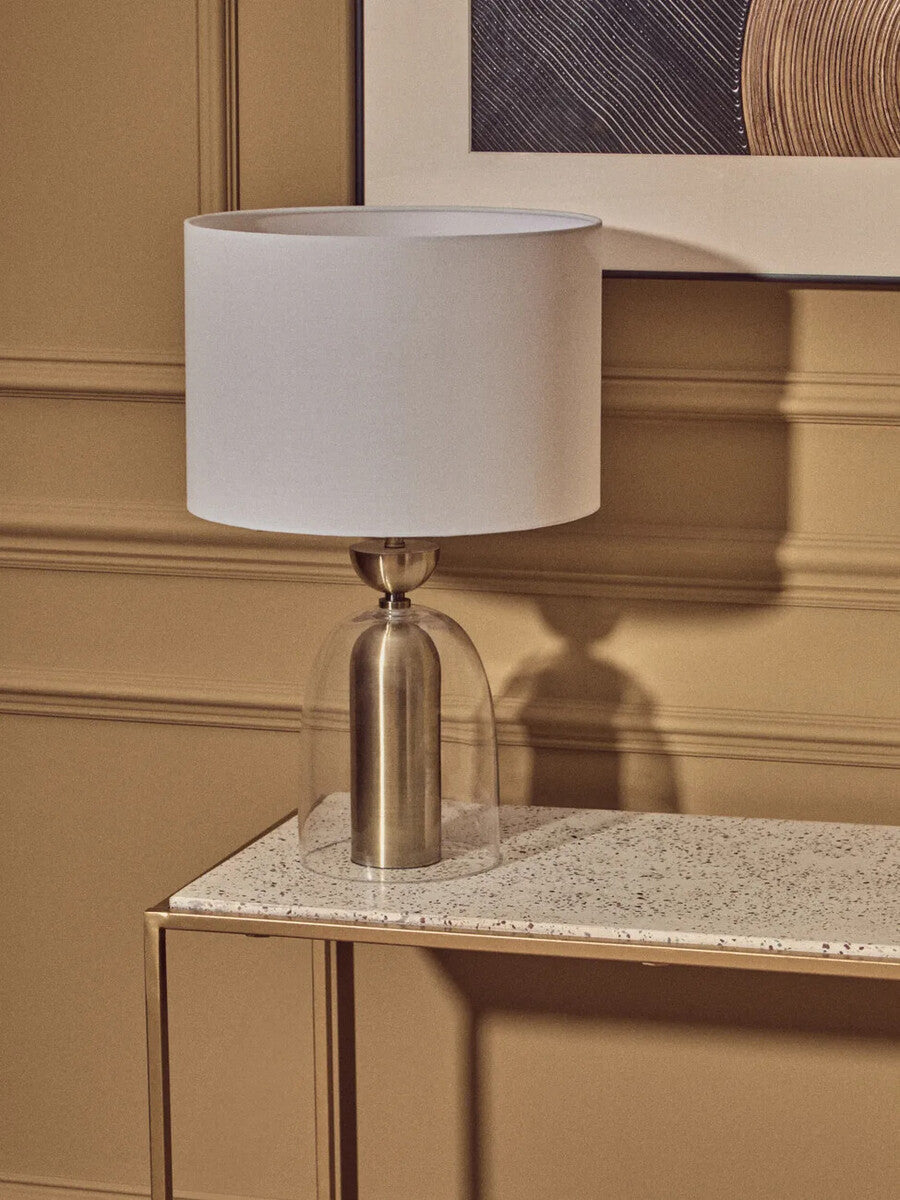 Templar White Marble and Gold Finish Console Table