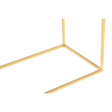Templar White Marble and Gold Finish Console Table