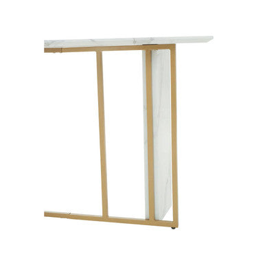 Vieste White Marble Effect Console Table