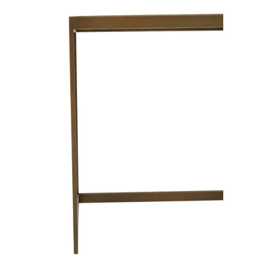 Grenoble Oak Veneer Side Table with Brushed Brass Frame
