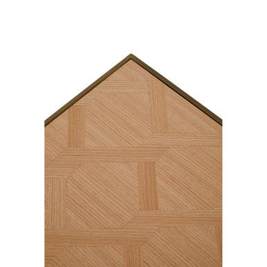 Grenoble Oak Veneer Side Table with Brushed Brass Frame