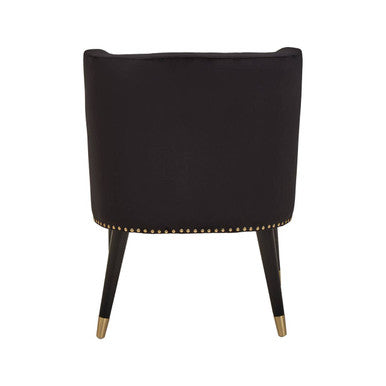 Doucet Black Velvet Dining Chair
