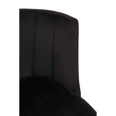 Doucet Black Velvet Dining Chair