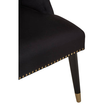 Doucet Black Velvet Dining Chair