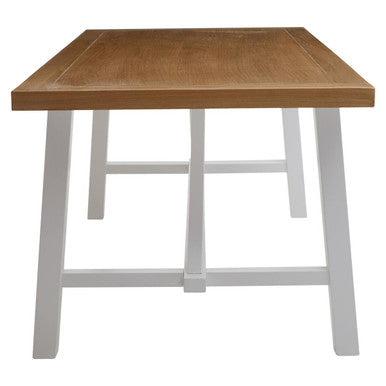 Parkside Natural Oak Wood Top Rectangular Dining Table