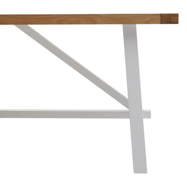 Parkside Natural Oak Wood Top Rectangular Dining Table