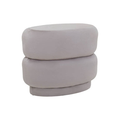 Hartford Mink Velvet Oval Stool
